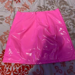 Hot pink mini skirt